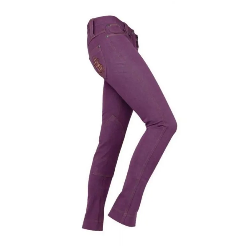 Shires Kensington Jean Style Jodhpurs - Purple 